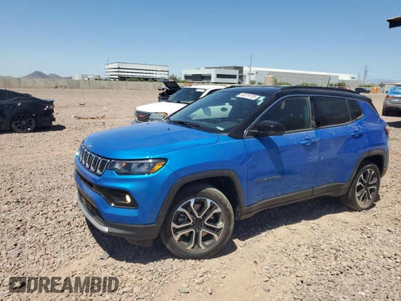 2024 Jeep Compass Limited z VIN 3C4NJDCN4RT593203, wystawiony jako Copart lot #54519135 z przebiegiem 15 804 mil mil oraz Szkoda całkowita • Salvage title. Historia ofert i sprzedaży dostępna na DreamBid. Obrazek 1.