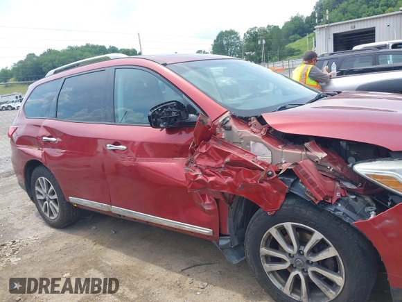 2013 Nissan Pathfinder SL with VIN 5N1AR2MM1DC687444, listed as a IAAI auction lot 42571928 with 155,993 mi miles and . Bid and sale history available at DreamBid. Image 6.