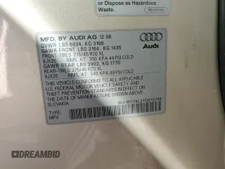 2007 Audi Q7 Premium with VIN WA1BY74L27D070708, listed as a Copart auction lot 44191455 with 151,303 mi miles and Salvage Title. Bid and sale history available at carsss.com. Image 13.