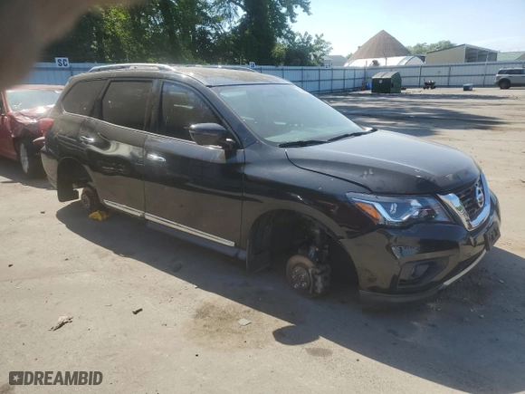 2019 Nissan Pathfinder SV with VIN 5N1DR2MM6KC629789, listed as a Copart auction lot 80566844 with 0 mi miles and Salvage Title. Bid and sale history available at carsss.com. Image 4.
