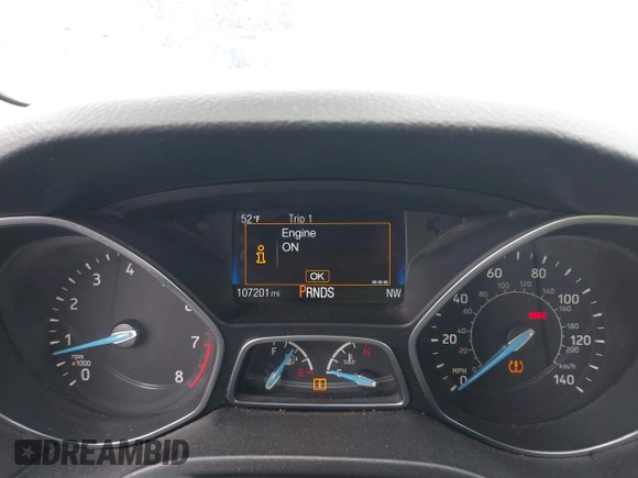 2015 Ford Focus SE with VIN 1FADP3K26FL341512, listed as a IAAI auction lot 41774421 with 107,201 mi miles. Bid and sale history available at carsss.com. Image 7.