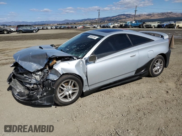 2003 Toyota Celica GT with VIN JTDDR32T330156702, listed as a Copart auction lot 76838154 with 163,692 mi miles and Salvage Title. Bid and sale history available at carsss.com. Image 1.