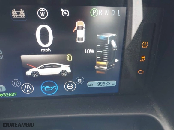 2013 Chevrolet Volt with VIN 1G1RH6E40DU126221, listed as a IAAI auction lot 41924317 with 99,633 mi miles. Bid and sale history available at carsss.com. Image 7.