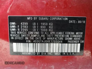2019 Subaru Impreza Special Sports с VIN 4S3GTAJ6XK1705044, выставлен на аукционе Copart как лот 45571035 с пробегом 77 476 миль миль и Чистый • Clean title. История ставок и продаж доступна на DreamBid. Изображение 14.