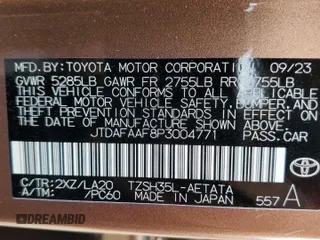 2023 Toyota Crown Platinum z VIN JTDAFAAF8P3004771, wystawiony jako Copart lot #54677215 z przebiegiem 44 867 mil mil oraz Szkoda całkowita • Salvage title. Historia ofert i sprzedaży dostępna na DreamBid. Obrazek 12.