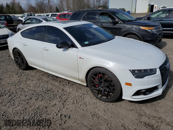 2018 Audi A7 Premium Plus with VIN WAUW3AFC3JN015442, listed as a Copart auction lot 48354335 with 73,862 mi miles and Salvage title. Bid and sale history available at DreamBid. Image 4.