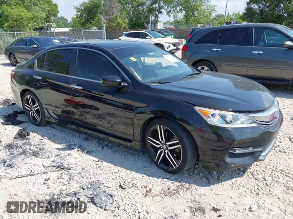 2016 Honda Accord Sport with VIN 1HGCR2F59GA154035, listed as a IAAI auction lot 42714171 with 205,649 mi miles and . Bid and sale history available at DreamBid. Image 1.