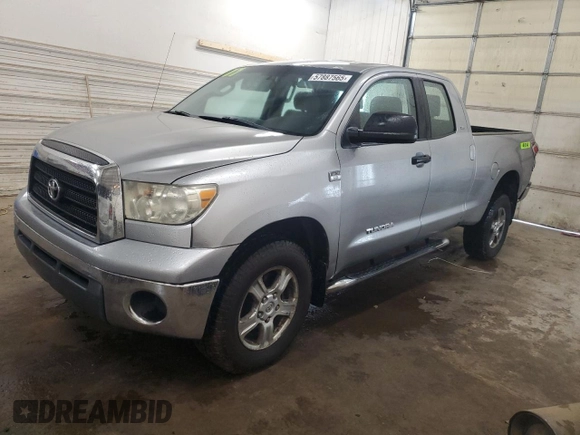 2007 Toyota Tundra SR5 with VIN 5TBBT54197S451993, listed as a Copart auction lot 57887565 with 284,398 mi miles and Salvage title. Bid and sale history available at DreamBid. Image 1.