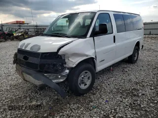 2006 Chevrolet Express Passenger z VIN 1GAHG35U761194114, wystawiony jako Copart lot #55985195 z przebiegiem 110 432 mil mil oraz Szkoda całkowita • Salvage title. Historia ofert i sprzedaży dostępna na DreamBid. Obrazek 1.
