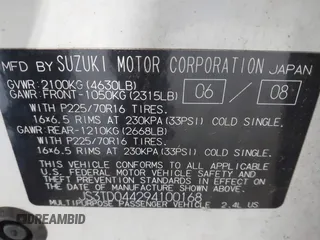 2009 Suzuki Grand Vitara z VIN JS3TD044294100168, wystawiony jako IAAI lot #42489252 z przebiegiem 152 679 mil mil oraz . Historia ofert i sprzedaży dostępna na DreamBid. Obrazek 9.