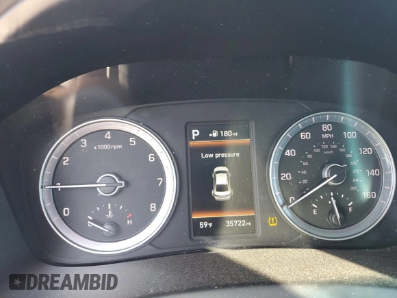 2019 Hyundai Sonata SEL with VIN 5NPE34AF2KH812512, listed as a Copart auction lot 53405175 with 35,722 mi miles and Salvage Title. Bid and sale history available at DreamBid. Image 9.