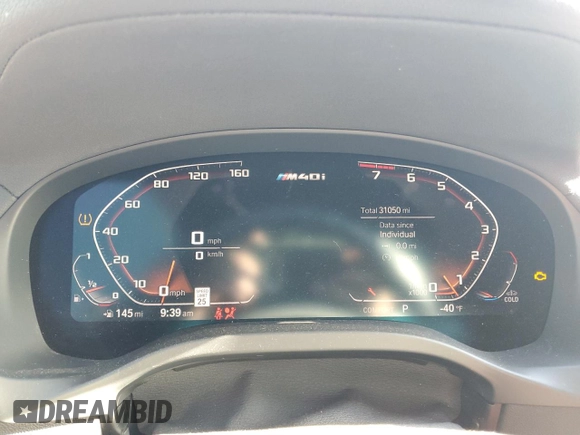 2021 BMW X4 M40i with VIN 5UX2V5C05M9H59295, listed as a Copart auction lot 71312963 with 31,050 mi miles. Bid and sale history available at carsss.com. Image 9.