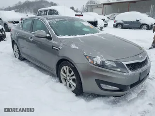 2013 Kia Optima EX with VIN 5XXGN4A70DG258168, listed as a IAAI auction lot 41209415 with 169,365 mi miles. Bid and sale history available at carsss.com. Image 1.