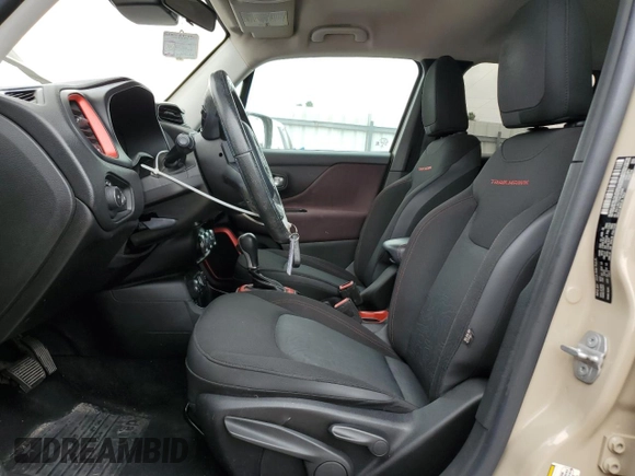 2016 Jeep Renegade Trailhawk with VIN ZACCJBCT7GPC50495, listed as a Copart auction lot 55705395 with 161,439 mi miles and Salvage title. Bid and sale history available at DreamBid. Image 7.