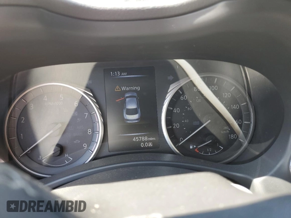 2020 Infiniti Q50 Luxe with VIN JN1EV7APXLM202372, listed as a Copart auction lot 65206765 with 45,788 mi miles and Salvage title. Bid and sale history available at DreamBid. Image 9.