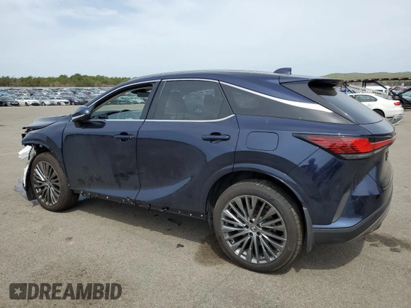 2024 Lexus RX 450h+ Luxury with VIN JTJCJMGA5R2022672, listed as a Copart auction lot 53726055 with 3,963 mi miles and Salvage title. Bid and sale history available at DreamBid. Image 2.