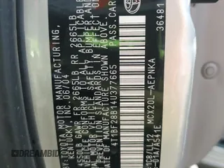 2004 Toyota Avalon XL z VIN 4T1BF28B14U377665, wystawiony jako Copart lot #55421495 z przebiegiem 174 323 mil mil oraz Szkoda całkowita • Salvage title. Historia ofert i sprzedaży dostępna na DreamBid. Obrazek 12.