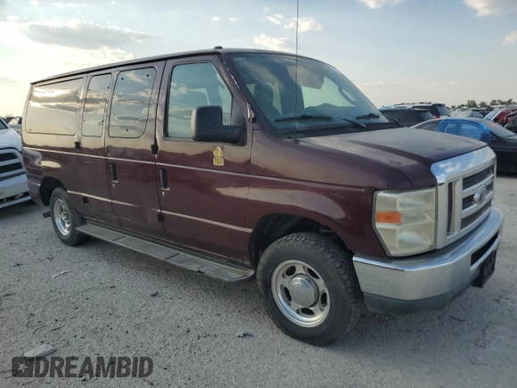 2010 Ford Econoline Wagon XL with VIN 1FMNE1BL8ADA22032, listed as a Copart auction lot 75355174 with 125,262 mi miles and Salvage Title. Bid and sale history available at carsss.com. Image 4.