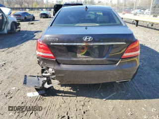 2014 Hyundai Equus Signature with VIN KMHGH4JH9EU083832, listed as a Copart auction lot 50416535 with 92,508 mi miles and Salvage Title. Bid and sale history available at DreamBid. Image 6.