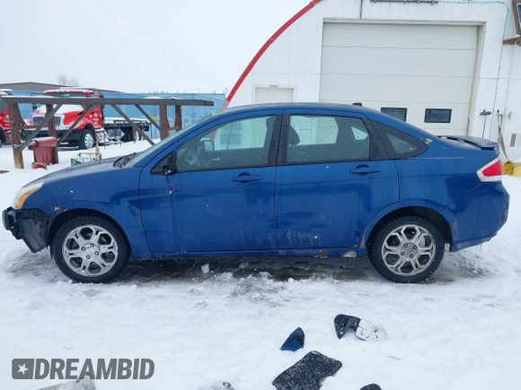2008 Ford Focus SE with VIN 1FAHP35N58W185875, listed as a IAAI auction lot 41569411 with 185,579 mi miles. Bid and sale history available at carsss.com. Image 15.