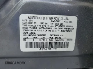 2011 Infiniti G37 Sedan Journey with VIN JN1CV6AP7BM510728, listed as a Copart auction lot 44772725 with Not Provided miles and Salvage Title. Bid and sale history available at carsss.com. Image 12.