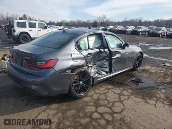 2021 BMW 3 Series 330i xDrive with VIN 3MW5R7J05M8C01209, listed as a Copart auction lot 50450775 with Not Provided miles and Salvage Title. Bid and sale history available at carsss.com. Image 3.