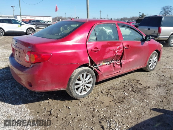2009 Toyota Corolla with VIN JTDBL40E29J017537, listed as a IAAI auction lot 41757305 with 154,170 mi miles. Bid and sale history available at carsss.com. Image 4.