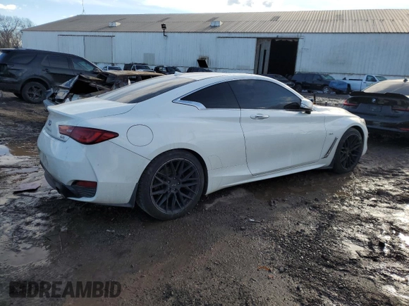 2017 Infiniti Q60 Sport with VIN JN1EV7EK5HM361533, listed as a Copart auction lot 42282715 with 95,439 mi miles and Salvage title. Bid and sale history available at DreamBid. Image 3.