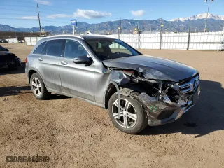 2016 Mercedes-Benz GLC with VIN WDC0G4KB9GF059759, listed as a Copart auction lot 46362415 with 25,487 mi miles and Salvage Title. Bid and sale history available at carsss.com. Image 4.