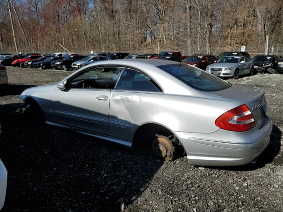 2003 Mercedes-Benz CLK-Class 5.0L with VIN WDBTJ75J73F027068, listed as a Copart auction lot 49972835 with 0 mi miles and Salvage Title. Bid and sale history available at carsss.com. Image 2.