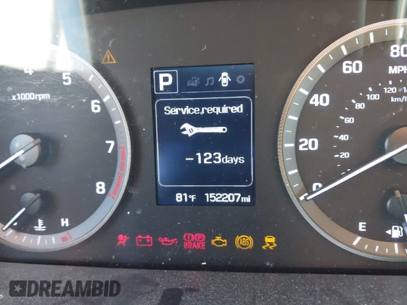 2015 Hyundai Sonata Eco z VIN 5NPE24AAXFH159358, wystawiony jako IAAI lot #42552938 z przebiegiem 152 207 mil mil oraz . Historia ofert i sprzedaży dostępna na DreamBid. Obrazek 7.