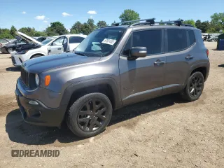 2017 Jeep Renegade Latitude with VIN ZACCJBBB2HPE66958, listed as a Copart auction lot 57961435 with 154,393 mi miles and Salvage title. Bid and sale history available at DreamBid. Image 1.