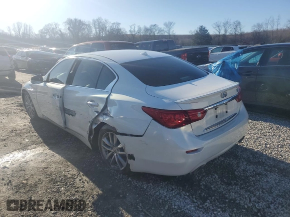 2014 Infiniti Q50 z VIN JN1BV7AP7EM683266, wystawiony jako Copart lot #87167454 z przebiegiem 120 125 mil mil oraz Szkoda całkowita • Salvage title. Historia ofert i sprzedaży dostępna na DreamBid. Obrazek 2.
