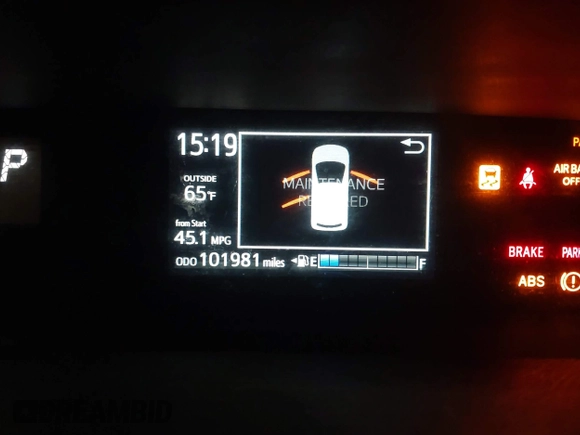 2018 Toyota Prius One with VIN JTDKDTB33J1618298, listed as a IAAI auction lot 42142736 with 101,981 mi miles and . Bid and sale history available at DreamBid. Image 16.