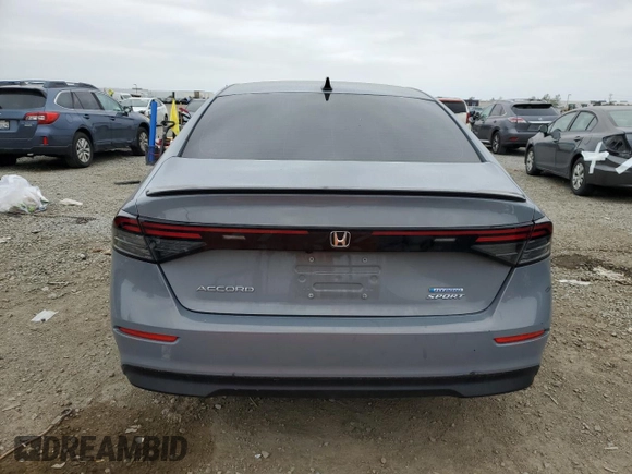2023 Honda Accord Sport с VIN 1HGCY2F56PA011921, выставлен на аукционе Copart как лот 52381295 с пробегом 32 287 миль миль и Списание • Salvage title. История ставок и продаж доступна на DreamBid. Изображение 6.