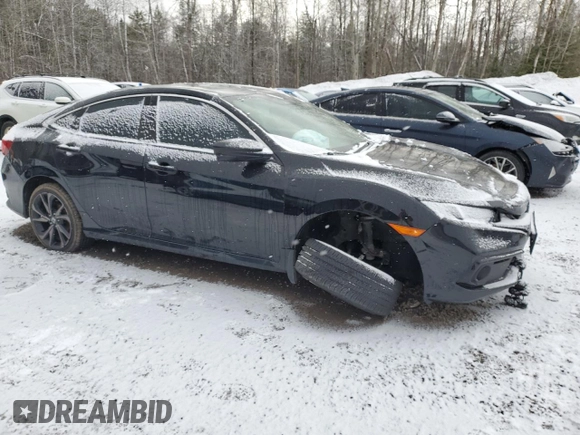 2019 Honda Civic Sedan Sport with VIN 2HGFC2F89KH018667, listed as a Copart auction lot 47868525 with 87,791 mi miles and Clean Title. Bid and sale history available at carsss.com. Image 4.