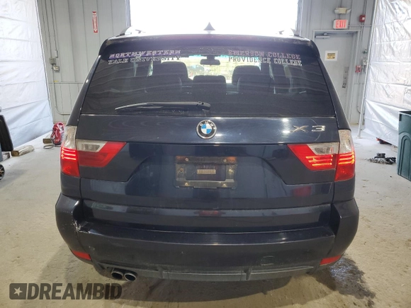 2008 BMW X3 3.0si with VIN WBXPC934X8WJ14849, listed as a Copart auction lot 54211285 with 190,793 mi miles and Salvage title. Bid and sale history available at DreamBid. Image 6.