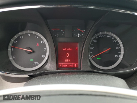 2012 GMC Terrain SLT-1 with VIN 2GKALUEK8C6347007, listed as a Copart auction lot 61347235 with 138,611 mi miles and Salvage title. Bid and sale history available at DreamBid. Image 9.