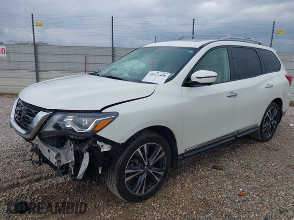 2018 Nissan Pathfinder SL with VIN 5N1DR2MN9JC655651, listed as a IAAI auction lot 41422408 with 106,800 mi miles. Bid and sale history available at carsss.com. Image 2.
