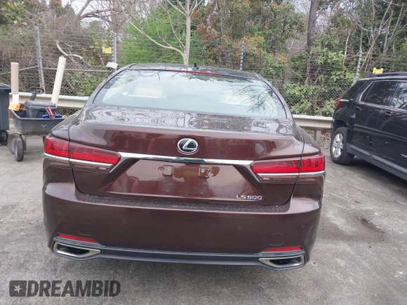 2018 Lexus LS with VIN JTHB5LFF5J5003051, listed as a IAAI auction lot 41843702 with 29,026 mi miles. Bid and sale history available at carsss.com. Image 16.