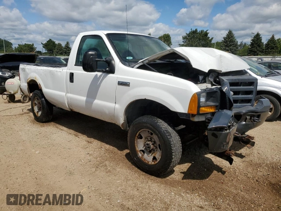 2007 Ford F-250 XL with VIN 1FTNF21577EA03016, listed as a Copart auction lot 65727204 with 132,073 mi miles and Salvage Title. Bid and sale history available at DreamBid. Image 4.