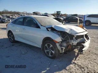 2020 Honda Civic Sedan LX with VIN 19XFC2F62LE004930, listed as a Copart auction lot 46882895 with 136,605 mi miles and Salvage Title. Bid and sale history available at carsss.com. Image 4.
