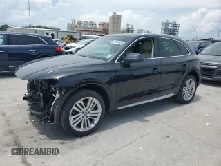 2018 Audi Q5 Premium Plus with VIN WA1BNAFY4J2131686, listed as a Copart auction lot 59204605 with 84,952 mi miles and Salvage title. Bid and sale history available at DreamBid. Image 1.
