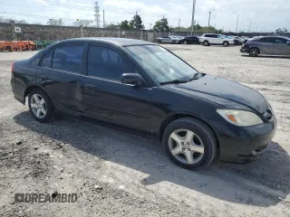 2004 Honda Civic EX with VIN 2HGES26774H632688, listed as a Copart auction lot 51146415 with 186,522 mi miles and Salvage Title. Bid and sale history available at DreamBid. Image 4.