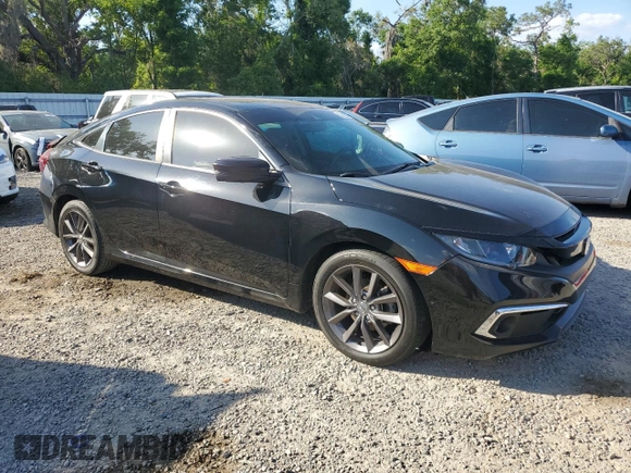 2020 Honda Civic Sedan EX with VIN 19XFC1F38LE010229, listed as a Copart auction lot 52002275 with 62,773 mi miles and Salvage Title. Bid and sale history available at carsss.com. Image 4.