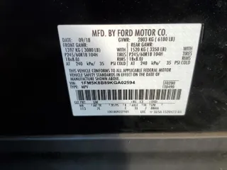 2019 Ford Explorer with VIN 1FM5K8B89KGA02594, listed as a Copart auction lot 79531354 with 144,325 mi miles and Salvage title. Bid and sale history available at DreamBid. Image 15.