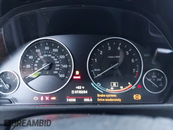 2015 BMW 4 Series 428i with VIN WBA3N3C54FK233803, listed as a IAAI auction lot 40481486 with 74,556 mi miles and . Bid and sale history available at DreamBid. Image 7.