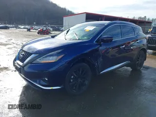 2023 Nissan Murano Platinum with VIN 5N1AZ2DS8PC102524, listed as a IAAI auction lot 41196367 with 21,118 mi miles. Bid and sale history available at carsss.com. Image 2.