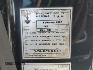 2009 Maserati GranTurismo с VIN ZAMGJ45A990047377, выставлен на аукционе Copart как лот 60991755 с пробегом 95 562 миль миль и Чистый • Clean title. История ставок и продаж доступна на DreamBid. Изображение 12.