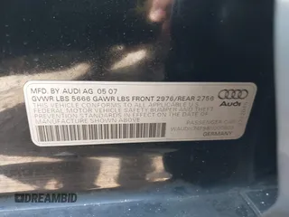 2008 Audi S6 z VIN WAUDN74F98N000603, wystawiony jako IAAI lot #42018085 z przebiegiem 152 160 mil mil oraz . Historia ofert i sprzedaży dostępna na DreamBid. Obrazek 9.